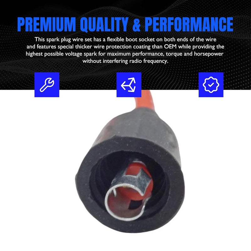 OXCANO 18-5228-1 Spark Plug Wire Compatible with Chrysler/Force, Mariner, Mercury 2 Cyl 2.875 Bore Cross Flow 40, 6 Cyl 2.875 Bore Cross Flow 150, 6 Cyl 3.125 Bore 2L 150, 6 Cyl 3.125 Bore 2L 175 - Image 5